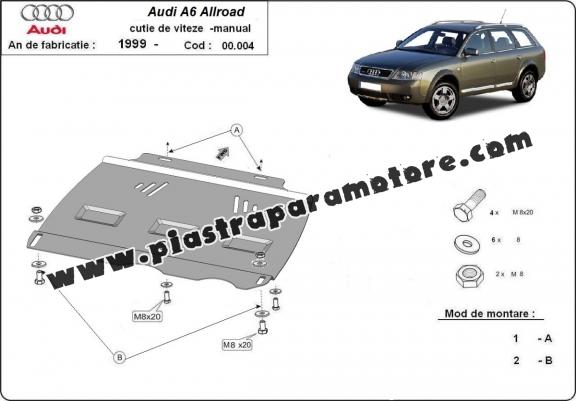 Protezione di acciaio per il cambio manuale Audi Allroad A6