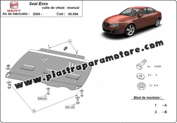 Protezione di acciaio per il cambio manuale Seat Exeo