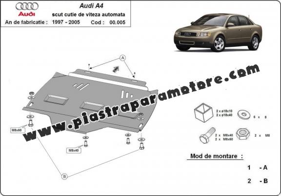 Protezione di acciaio per il cambio Audi A4  B6