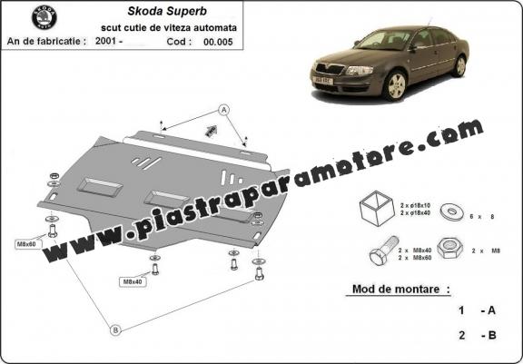 Protezione di acciaio per il cambio Skoda Superb