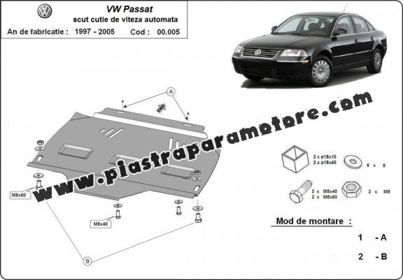 Protezione di acciaio per il cambio VW Passat B5, B5.5 - automatique