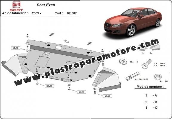 Piastra paramotore di acciaio Seat Exeo