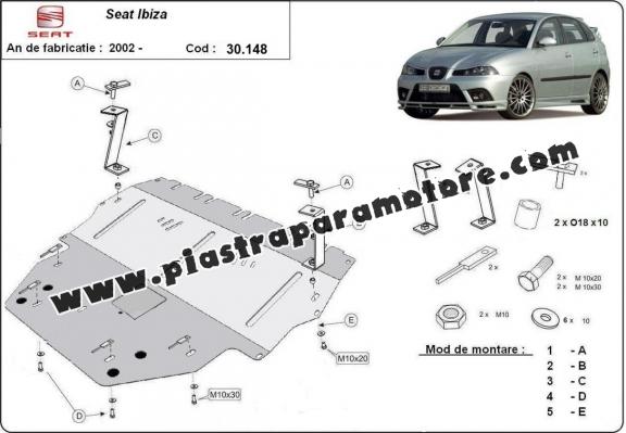 Piastra paramotore di acciaio Seat Ibiza Diesel