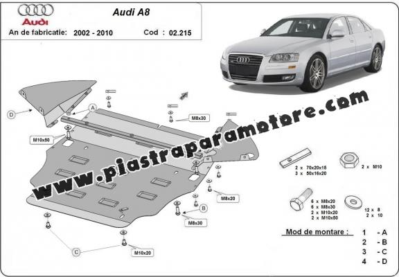 Piastra paramotore di acciaio Audi A8