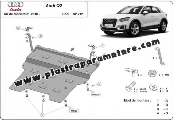 Piastra paramotore di acciaio Audi Q2