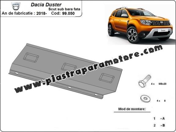 Paraurti anteriore in acciaio per Dacia Duster