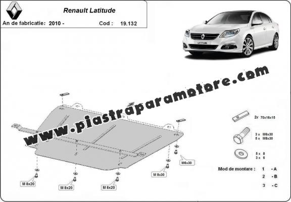Piastra paramotore di acciaio Renault Latitude