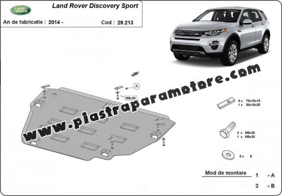 Piastra paramotore di acciaio  Land Rover Discovery Sport