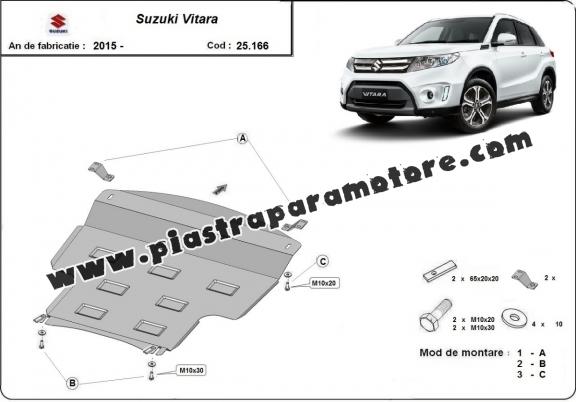 Piastra paramotore di acciaio Suzuki Vitara