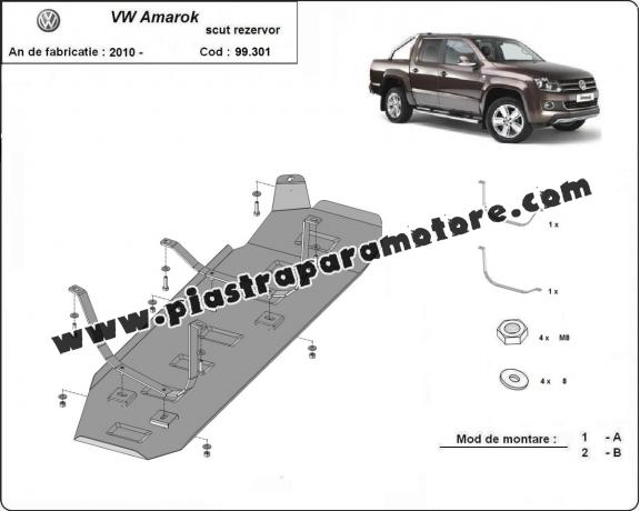 Protezione di acciaio per il serbatoio Volkswagen Amarok - Solo per versioni senza protezioni di fabbrica