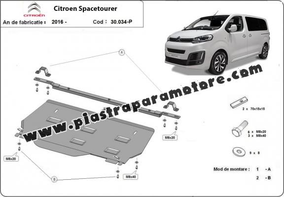 Piastra paramotore di acciaio Citroen Spacetourer MPV