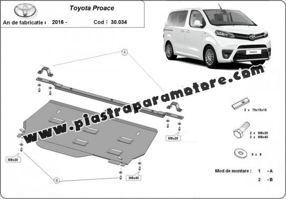 Piastra paramotore di acciaio  Toyota Proace Verso
