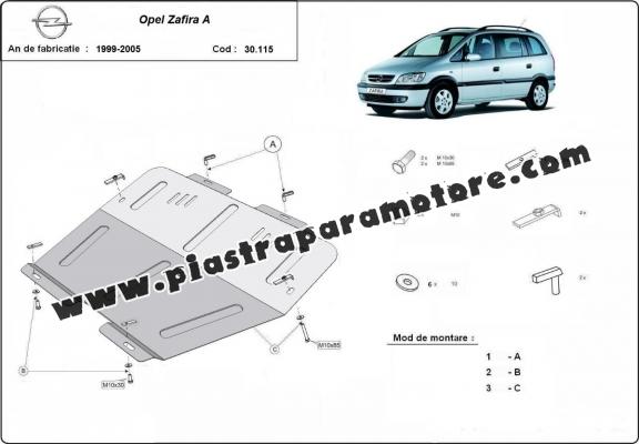 Piastra paramotore di acciaio Opel Zafira