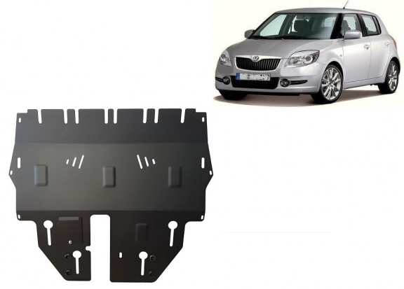 Piastra paramotore di acciaio Skoda Fabia 2