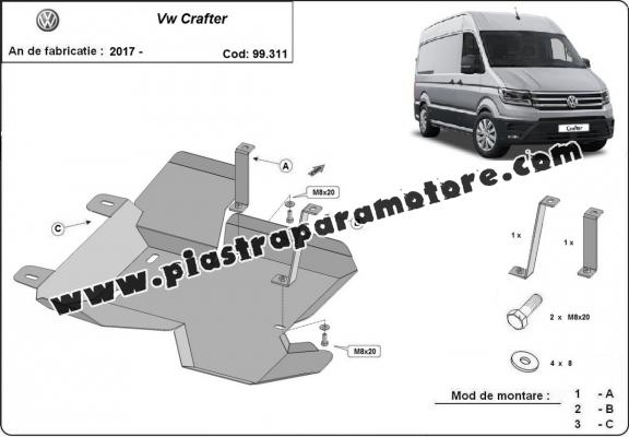 Protezione di acciaio per il AdBlue Volkswagen Crafter