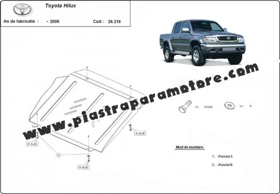 Piastra paramotore di acciaio Toyota Hilux