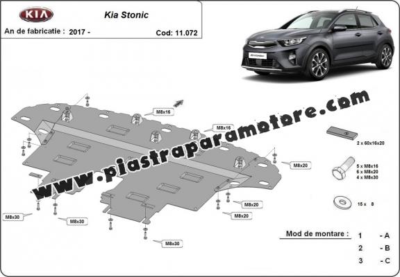 Piastra paramotore di acciaio Kia Stonic