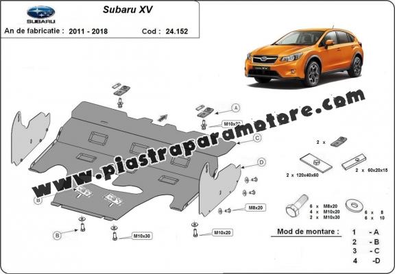 Piastra paramotore di acciaio Subaru XV