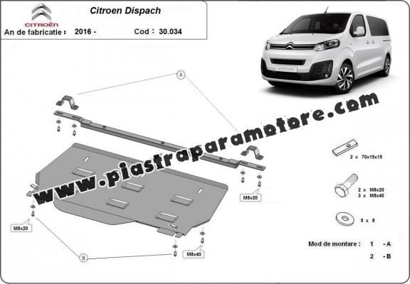 Piastra paramotore di acciaio Citroen Dispatch MPV