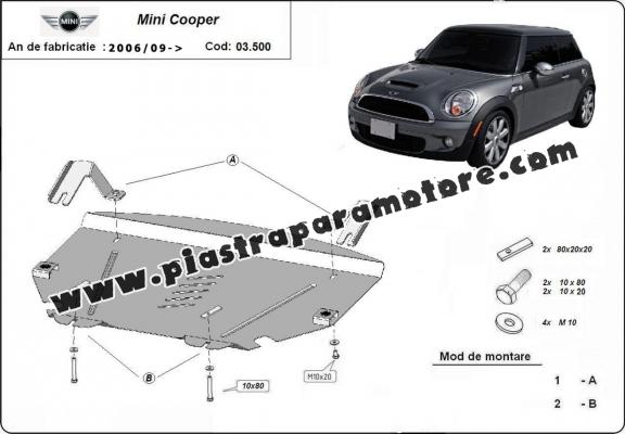 Piastra paramotore di acciaio Mini Cooper R56