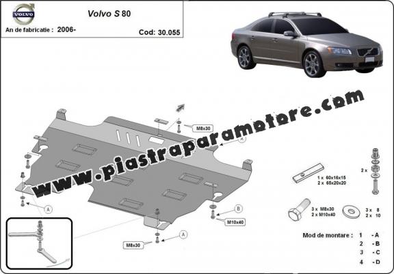 Piastra paramotore di acciaio Volvo S80