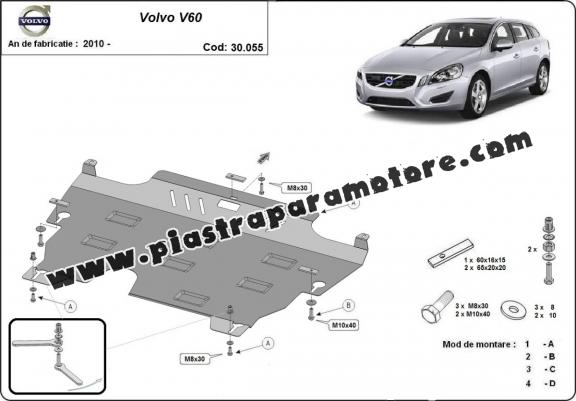 Piastra paramotore di acciaio Volvo  V60