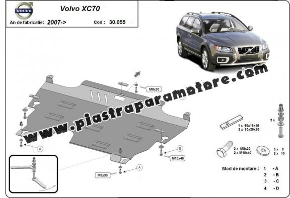 Piastra paramotore di acciaio Volvo XC70