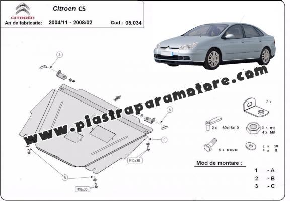 Piastra paramotore di acciaio Citroen C5