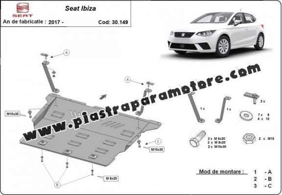 Piastra paramotore di acciaio Seat Ibiza