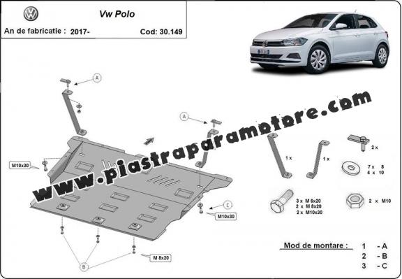 Piastra paramotore di acciaio VW Polo