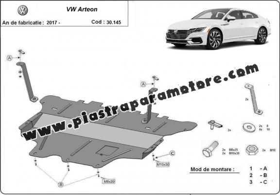 Piastra paramotore di acciaio VW Arteon  - cambio manuale