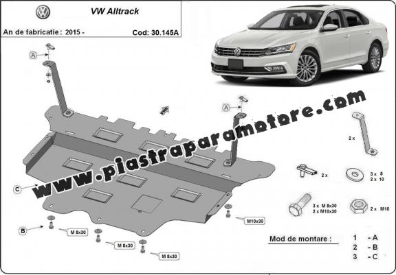 Piastra paramotore di acciaio VW Passat Alltrack - cambio automatico