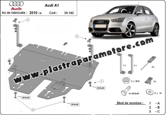 Piastra paramotore di acciaio Audi A1