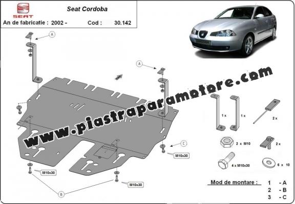 Piastra paramotore di acciaio Seat Cordoba