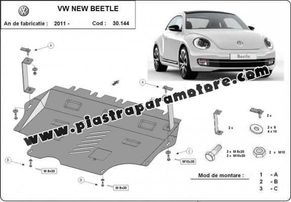 Piastra paramotore di acciaio Volkswagen New Beetle