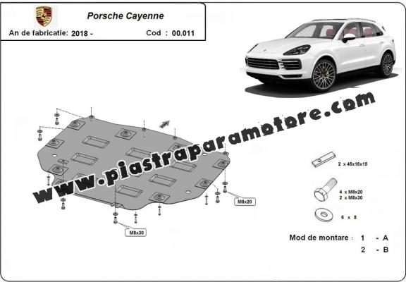 Protezione di acciaio per il cambio Porsche Cayenne