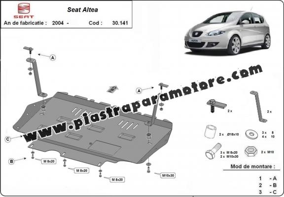 Piastra paramotore di acciaio Seat Altea