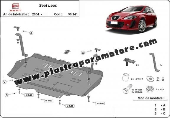 Piastra paramotore di acciaio Seat Leon 2