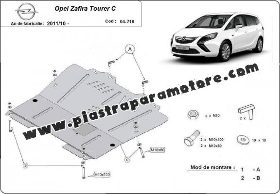 Piastra paramotore di acciaio Opel Zafira C