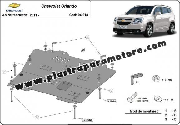 Piastra paramotore di acciaio Chevrolet Orlando