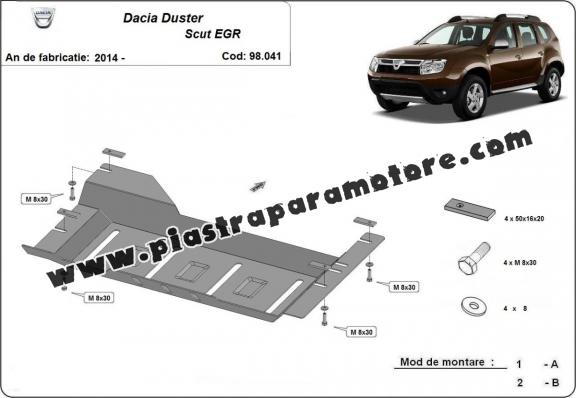 Protezione di acciaio per il EGR, system STOP&GO Dacia Duster