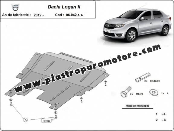 Piastra paramotore di alluminio DACIA LOGAN 2