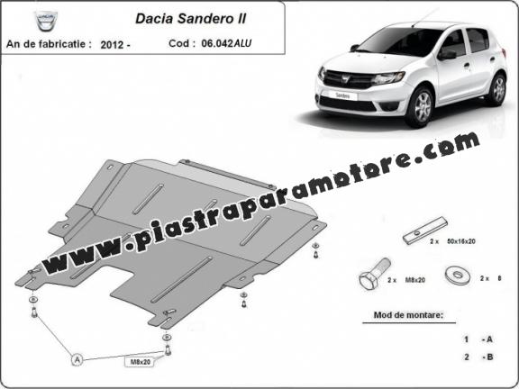 Piastra paramotore di alluminio DACIA  SANDERO 2