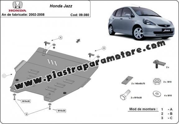 Piastra paramotore di acciaio Honda Jazz