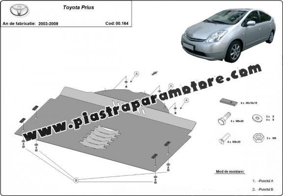 Piastra catalizzatore/cat lock di acciaio Toyota Prius