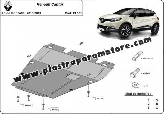 Piastra paramotore di acciaio Renault Captur