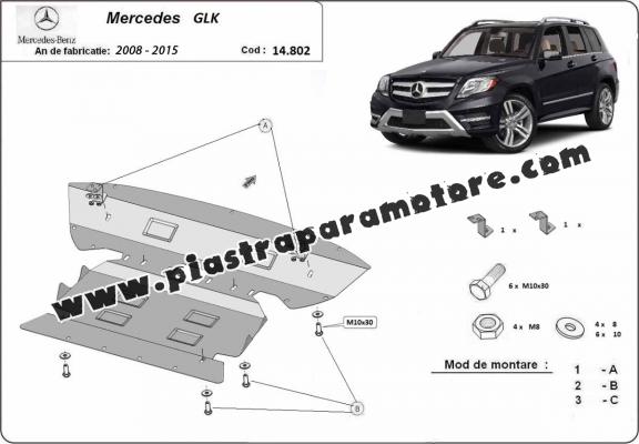 Piastra paramotore di acciaio  Mercedes GLK X204