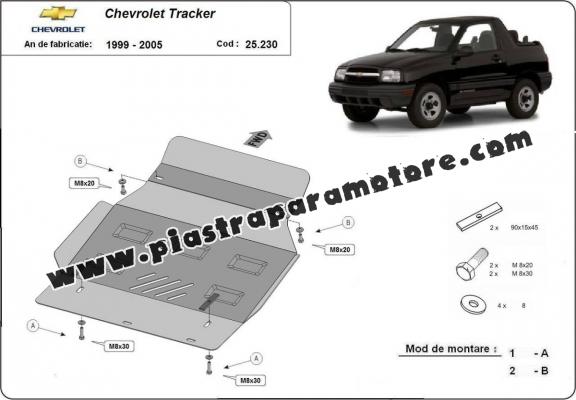 Piastra paramotore di acciaio Chevrolet Tracker
