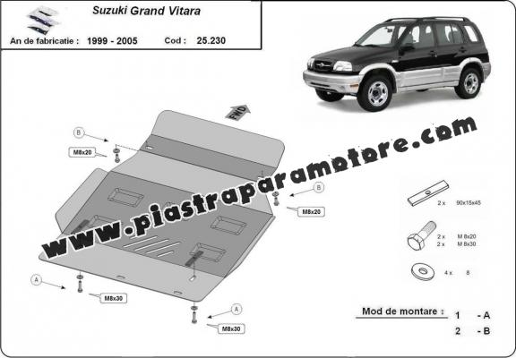 Piastra paramotore di acciaio Suzuki Grand Vitara