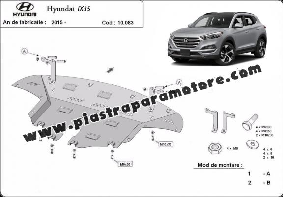 Piastra paramotore di acciaio Hyundai IX35